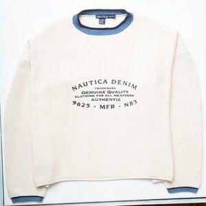 Retro Nautica Cable Knit Sweater